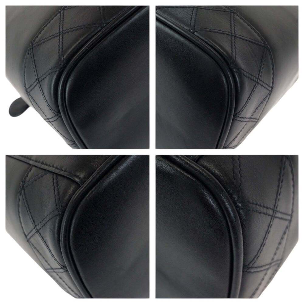 CHANEL Vintage Black Lambskin Leather Logo Pouch - Picture 3 of 10